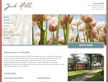 Tablet Screenshot of liveatyorkhills.com